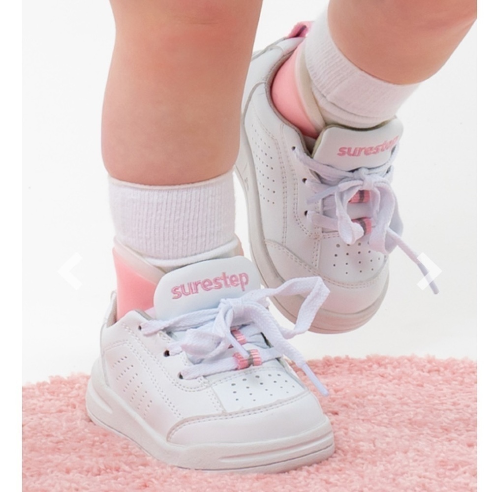 Surestep Toddler Girl Walking Support Shoes sneakers size 9 Pink White - Picture 11 of 11